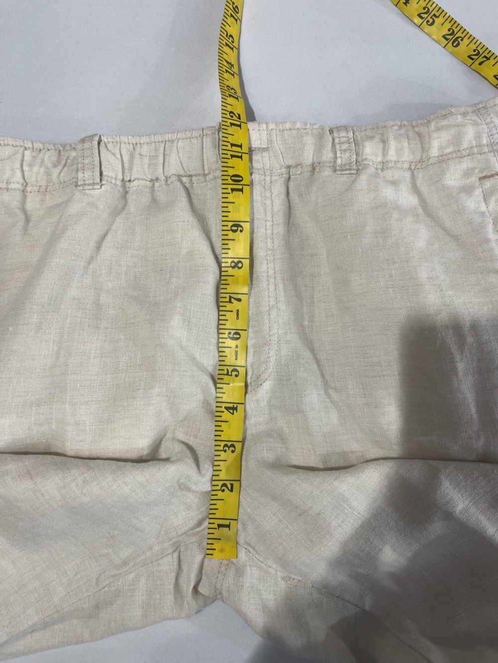 Tommy Bahama Relax Men’s Ivory Cream 100% Linen Drawstring Medium Pants - Picture 11 of 13